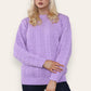 LUXE DIVA LADIES WOMENS BRAND NEW LONG SLEEVE SWEATER CREW NECK CHAIN LINK PATTERN THICK KNIT WINTER JUMPER Cardigan Clothing