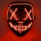 Neon Stitches LED Mask Wire Light Up Purge Halloween Costume Mask Cosplay Party