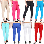 Load image into Gallery viewer, LUXE DIVA Ladies Women &amp; Girls Stretch Denim Look Skinny Jeggings Leggings with Zip and Pockets UK Size 10-22
