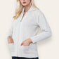 LUXE DIVA Womens Collar Zip Cable Knit Cardigan Ladies Long Sleeve Pullover Pocket Jumper