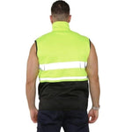 Load image into Gallery viewer, LUXE DIVA Hi Viz High Visibility Body Warmer Workwear Safety Wear Sleeveless Waistcoat Fleece Garment Menswear Reflective Clothing Pockets Small Uniforms Man
