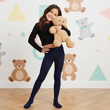 LUXE DIVA Girls Cotton Tights School