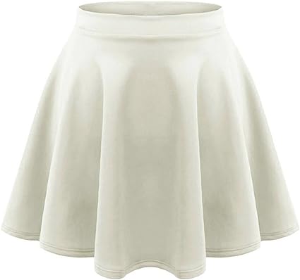 Girls Skater Skirt Flared High Waisted Flippy Stretch Mini Tutu Fancy School Skirts 5-14 Years