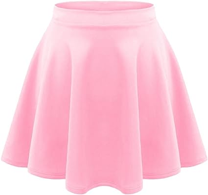 Girls Skater Skirt Ð High Waisted Flared Mini Tutu Skirt (Ages 5Ð14)