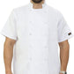 Mens Womens Chef Jacket Short Sleeve Unisex Professional Apron Chefs Jacket Coat Workwear Uniform Modern Fit White Chefs Top Plus Size S-3XL