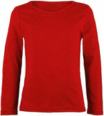 Load image into Gallery viewer, LUXE-DIVA Girls Boy Kids Plain Basic Long Sleeve Round Neck T-Shirt Stretch School Tee Top 2-13 Years
