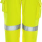 LUXE DIVA Hi Viz VIS Jogging Bottoms High Visibility Combat Cargo Thick Brush Fleece Trousers Reflective Tape Safety Work Wear Elasticated Waist Joggers Sweat Jog Tracksuit Pants Size S-2XL