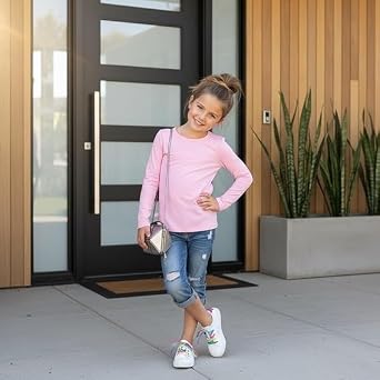 LUXE DIVA Kids Long Sleeve T-Shirt Ages 7–13 Boys Girls Casual Top