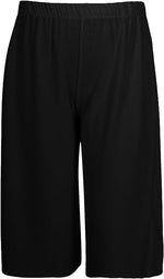Load image into Gallery viewer, Ladies Plain 3/4 Length Short Palazzo Trousers Casual Wide Leg Culottes Pants Plus Sizes UK 8-26
