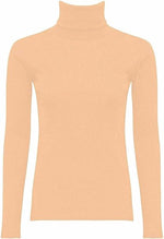 Load image into Gallery viewer, Women’s Ladies Plain Ribbed Stretch Polo Turtleneck Rib Top Jumper for Winter UK Sizes 8-14
