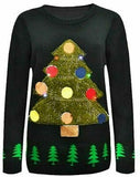 LUXE DIVA Unisex 3D LED Christmas Tree Jumper Light Up