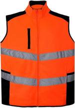 Load image into Gallery viewer, Mens Hi Viz Body Warmer High Visibility Gilet Jacket | Hi Viz Fleece Lined Waterproof Workwear Security Safety Wear Reflective Tape Gilet Waistcoat Phone &amp; ID Pockets Vest Top S-3XL
