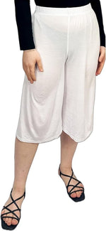 Load image into Gallery viewer, Ladies Plain 3/4 Length Short Palazzo Trousers Casual Wide Leg Culottes Pants Plus Sizes UK 8-26

