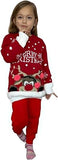LUXE DIVA Kids 3D Pom Pom Christmas Jumper Novelty Knit