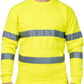 LUXE DIVA Hi Vis Crew Neck Sweatshirt with Kangaroo Pocket Orange Yellow S 3XL High Visibility Safety Workwear Reflective Tape Security Outdoor Jumper