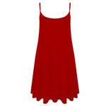 Load image into Gallery viewer, LUXEDIVA Women&#39;s Plain Cami Stretchy Flared Ladies Swing, Mini Dress Long Vest Top 8-22 Casual Soft Womenswear Comfortable Fashion Style Summer Casual Wear
