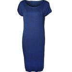 Load image into Gallery viewer, LUXE-DIVA Womens Plus Size Plain Short Sleeve Stretch Ladies Jersey Midi Dress 16-26 Casual Womenswear Viscose Casual Wear Summer Comfort
