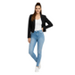 Women's Cropped Blazer, Open Front, Long Sleeve, Slim Fit, Casual Suit Jacket