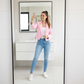 Women's Cropped Blazer, Open Front, Long Sleeve, Slim Fit, Casual Suit Jacket