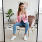 Women's Cropped Blazer, Open Front, Long Sleeve, Slim Fit, Casual Suit Jacket