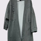 LUXE DIVA Plain Soft Feel Pockets Oversize  Longline Jacket