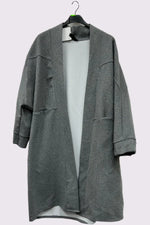 Load image into Gallery viewer, LUXE DIVA Plain Soft Feel Pockets Oversize  Longline Jacket

