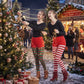 LUXE DIVA Christmas Elf Tights for Women & Girls – Red, Green & White