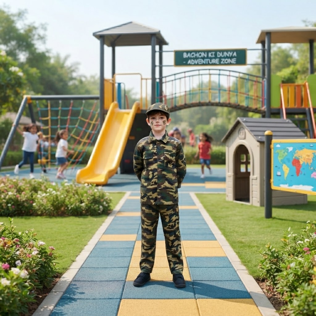 LUXE DIVA Boys Army Costume, Military Camouflage Soldier Uniform Fancy Dress Outfit for Kids