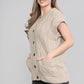 LADIES SLEEVELESS 5 BUTTON WAISTCOAT KNITTED 2 POCKETS V/NECK SELF COLOUR KNITWEAR FRONT PATTERN W/COAT ALL YEAR ROUND WEAR