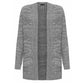 LUXE-DIVA Women's Plus Cable Knitted Open Pocket Cardigan Chunky Long Sleeve Grandad 16-26 Knitwear Womenswear Ladies Tops Underwear Waffle Lady Knitting Comfort Longsleeves