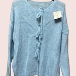 Load image into Gallery viewer, LUXE DIVA Women’s Bow Tie Oversized Sweate V Neck Knit Cardigan Cute Long Sleeve Pullover Top
