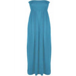 Load image into Gallery viewer, LUXE DIVA Plus Size Womens Printed Bandeau Strapless Shirred Ladies Long Maxi Dress Sleeveless Casual Summer Womenswear Fit Original Style
