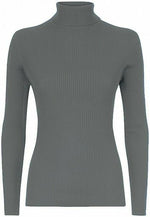 Load image into Gallery viewer, Women’s Ladies Plain Ribbed Stretch Polo Turtleneck Rib Top Jumper for Winter UK Sizes 8-14
