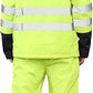 LUXE DIVA Hi Vis Rain Tracksuit - Mens High Visibility Waterproof Reflective Tape Band Safety Lightweight Rainsuit Hooded Top Trouser Plus Sizes S-XXL