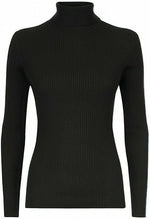 Load image into Gallery viewer, Women’s Ladies Plain Ribbed Stretch Polo Turtleneck Rib Top Jumper for Winter UK Sizes 16-26
