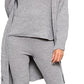 Women's Long Sleeve Knit 3 Piece Roll Neck Chunky Knitted Top Open Cardigan Tracksuit Ladies Ribbed Sleeveless Jumper Elasticated Legging Lounge Wear Set Suit UK 8-14