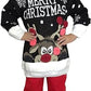 LUXE DIVA Kids 3D Pom Pom Christmas Jumper Novelty Knit