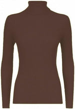 Load image into Gallery viewer, Women’s Ladies Plain Ribbed Stretch Polo Turtleneck Rib Top Jumper for Winter UK Sizes 8-14
