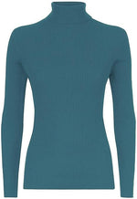 Load image into Gallery viewer, Women’s Ladies Plain Ribbed Stretch Polo Turtleneck Rib Top Jumper for Winter UK Sizes 8-14
