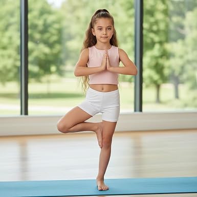 Girls Children’s Cotton Hot Pants Gymnastics & Dance Stretch Shorts Ages 5-12 Years,Comfortable & Breathable Activewear