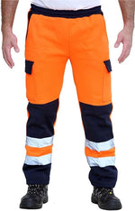 Load image into Gallery viewer, Mens Hi Vis Trousers Hi Viz Two Tone Jogging Bottoms Combat Work Trousers Men Workwear Joggers Workwear Trousers for Men High Vis Trousers Mens Hi Vis Contrast Combat Trousers
