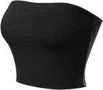 Load image into Gallery viewer, Womens Ladies Plain Boob Tube Strapless Bandeau Stretchy Casual Basic Summer Vest Crop Top
