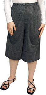 Load image into Gallery viewer, Ladies Plain 3/4 Length Short Palazzo Trousers Casual Wide Leg Culottes Pants Plus Sizes UK 8-26
