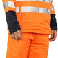 LUXE DIVA Hi Vis Rain Tracksuit - Mens High Visibility Waterproof Reflective Tape Band Safety Lightweight Rainsuit Hooded Top Trouser Plus Sizes S-XXL