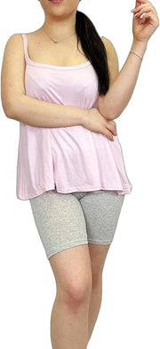 Womens Plain Sleeveless Round Scoop Neckline Stretch Slim Straps Strappy Flared Swing Camisole T-Shirt Vest Top UK Size 24-26