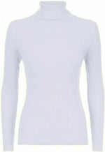 Load image into Gallery viewer, Women’s Ladies Plain Ribbed Stretch Polo Turtleneck Rib Top Jumper for Winter UK Sizes 8-14
