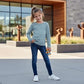 LUXE DIVA Kids Long Sleeve T-Shirt Ages 7–13 Boys Girls Casual Top