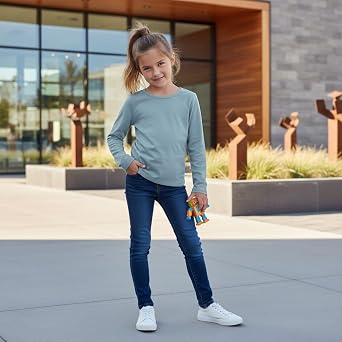 LUXE DIVA Kids Long Sleeve T-Shirt Ages 7–13 Boys Girls Casual Top