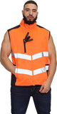 LUXE DIVA Men's Hi-Vis Fleece Lined Gilet Waistcoat Pockets