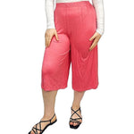 Load image into Gallery viewer, LUXEDIVA  Womens Ladies Plain 3/4 Length Short Palazzo Trousers Casual Wide Leg Culottes Pants Plus Sizes UK 8-26
